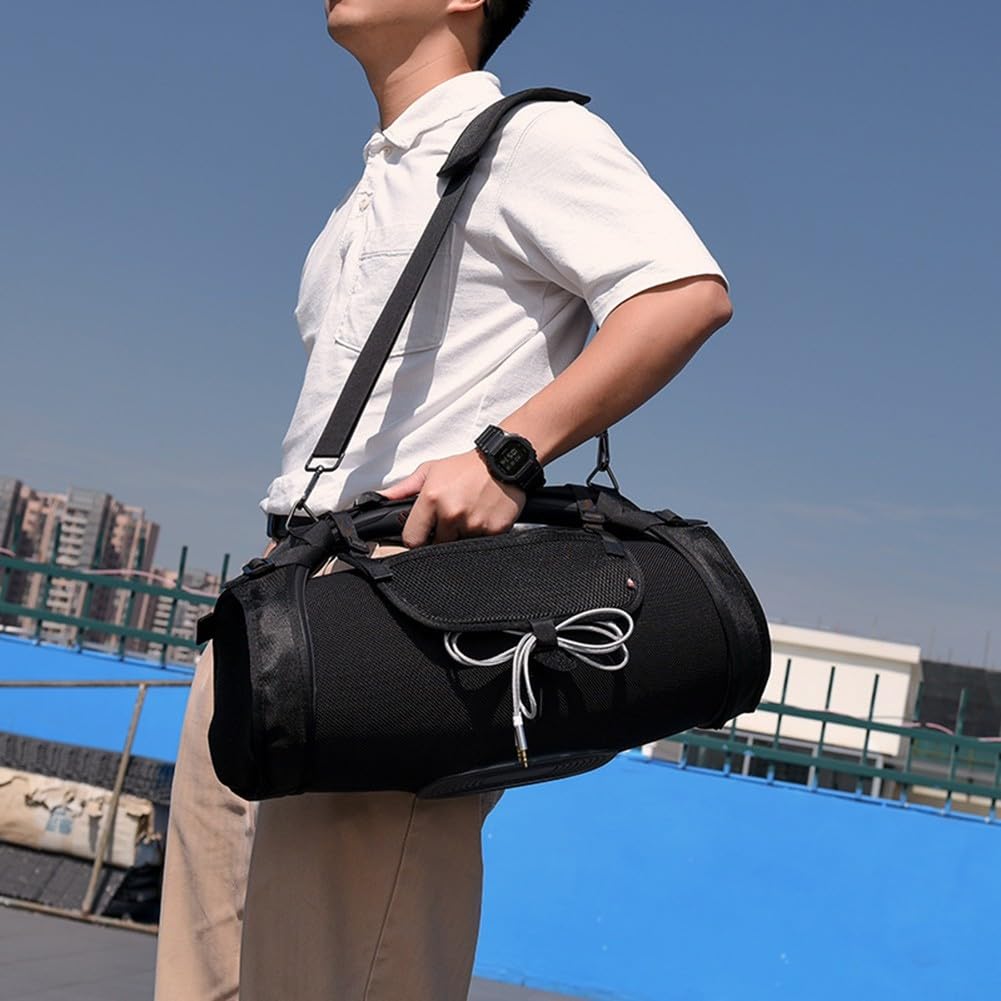 DAZZLEEX Funda de transporte portátil para JBL para BOOMBOX 3 con bolsillo de malla extraíble engrosada almohadilla de hombro