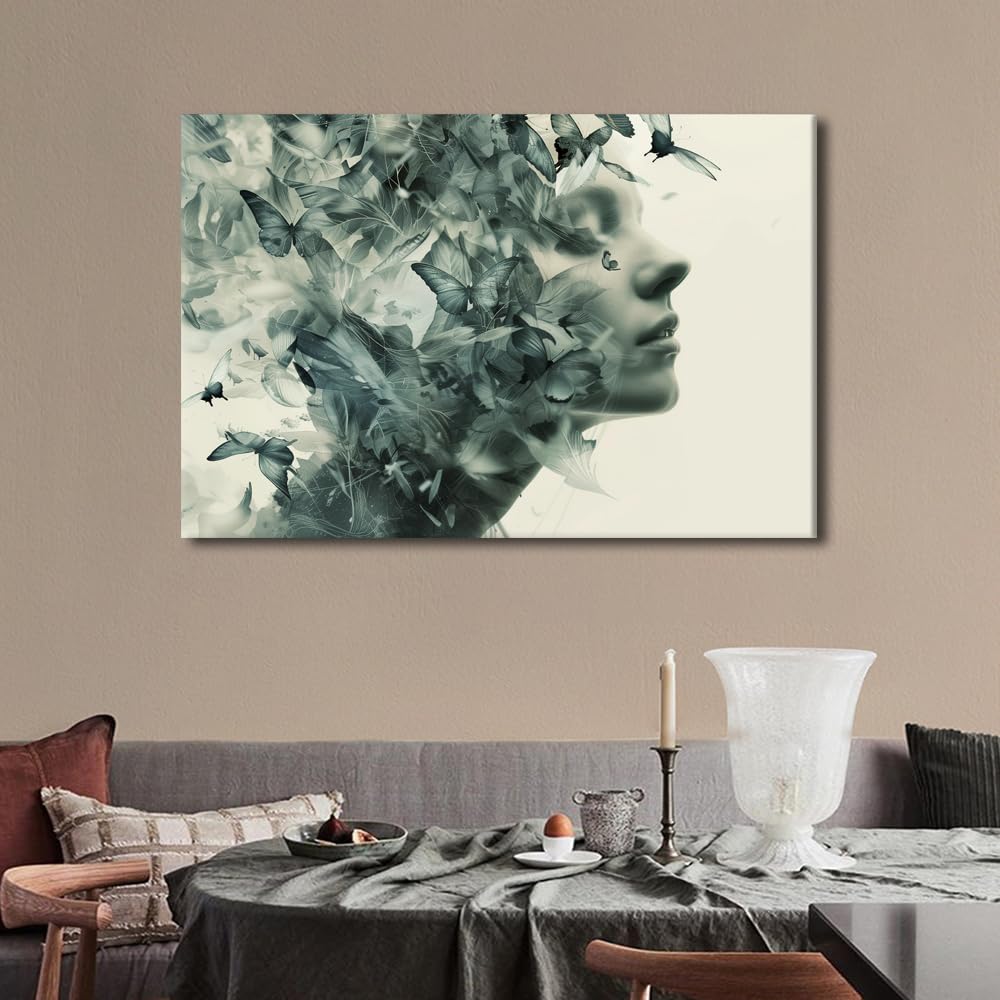 TISHIRON Freedom and Transformation Pictures for Living Room Wall Decoration Human Sculpture Wall Art Large Wall Art Decor Canvas Prints Wall Decor Canvas Frame Artwork Wall Hanging, 60x90cm