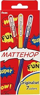 ぺんてる カラーボールペン マットホップ オリジナル 7色 K110-V7STA