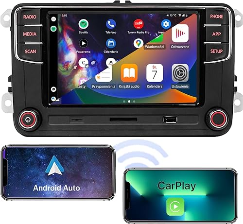 Vista 38 de SCUMAXCON 7 "Android 13 inalámbrico Carplay Android Auto navegación GPS coche estéreo Radio 8-CORE 2+32G IPS pantalla táctil WiFi BT FM AM DSP USB