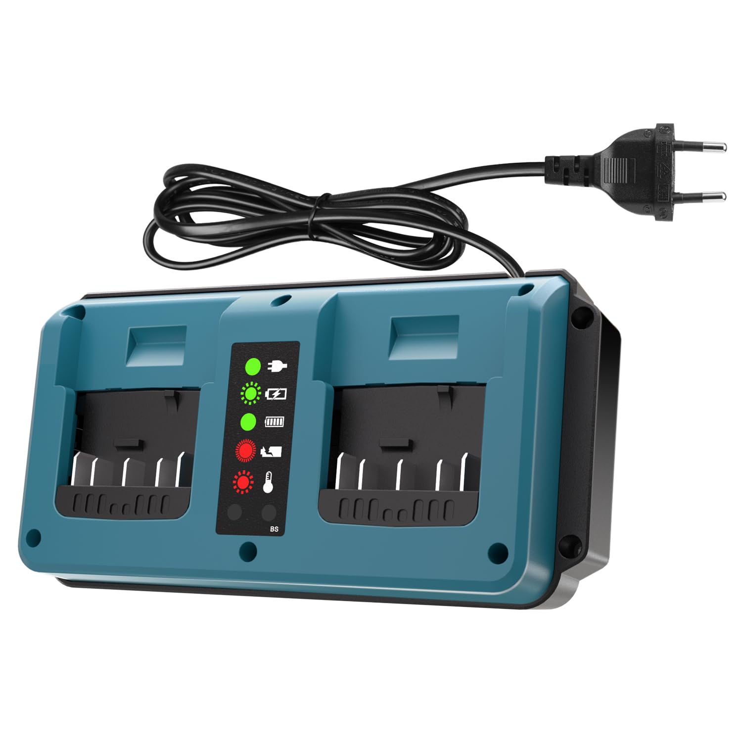 KUNLUN Cargador para Bosch Professional 18V Batería, Cargador de Reemplazo de 2 Puertos con Pantalla LED para Bosch Baterías 18V GBA BAT609, BAT610G, BAT618G, BAT619 y BAT621 (para Bosch GBA) | GBA BAT609, BAT610G, BAT618G, BAT619 y BAT621 Batería, con pa