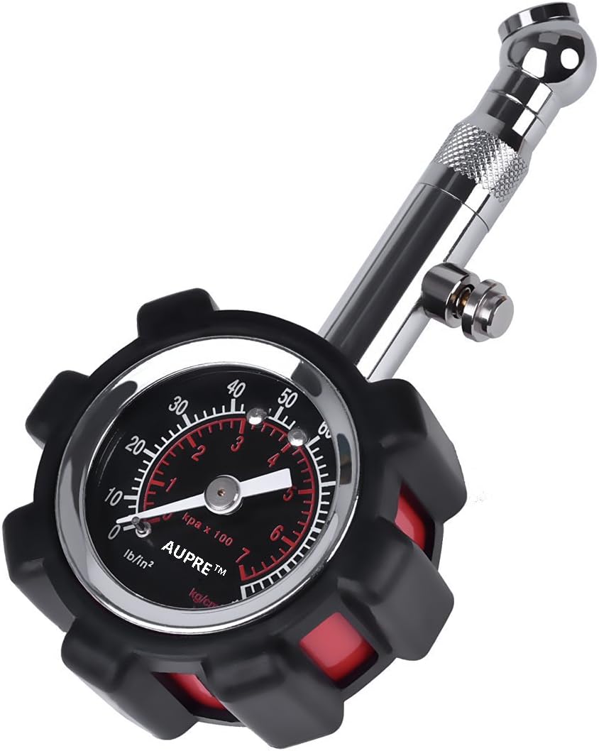 Auper High Accuracy Tyre Pressure Gauge (Black 0-100 PSI)