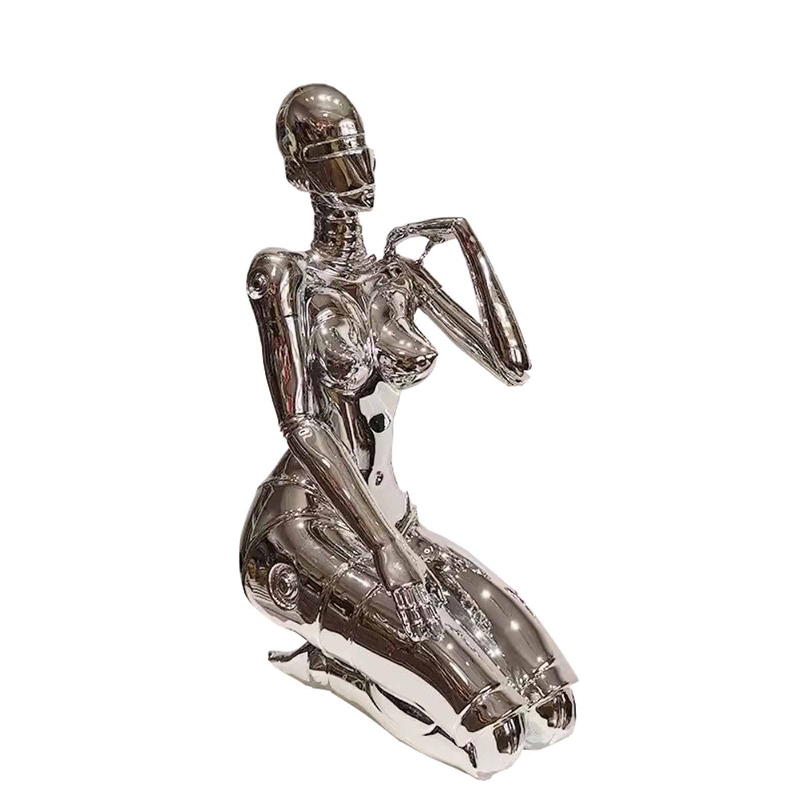 Amazon.co.jp: ヌード女性ロボット像彫刻、創造的な抽象的人物装飾電気