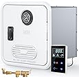 AMZCHEF RV Tankless 65,000BTU Water Heater,CSA Certificated,3.9 GPM Water Heater, with 15 x 15 inches Black Door and Remote Controller,12V,5000FT Endless Hot Water for RV