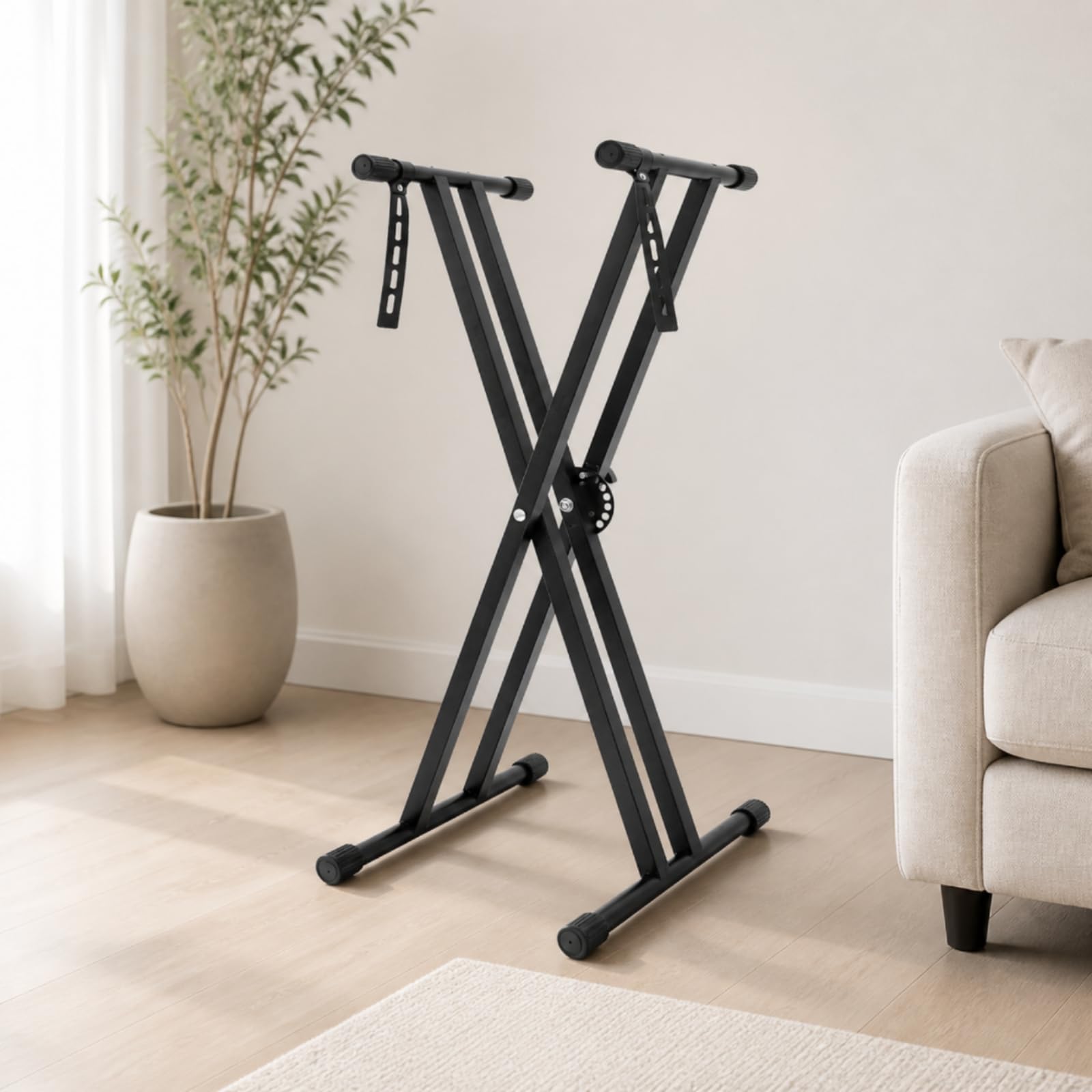 Support Clavier En Fer Antidérapant Stand Clavier Pliable à Cadre En X-Pliable Support Synthétiseur pr