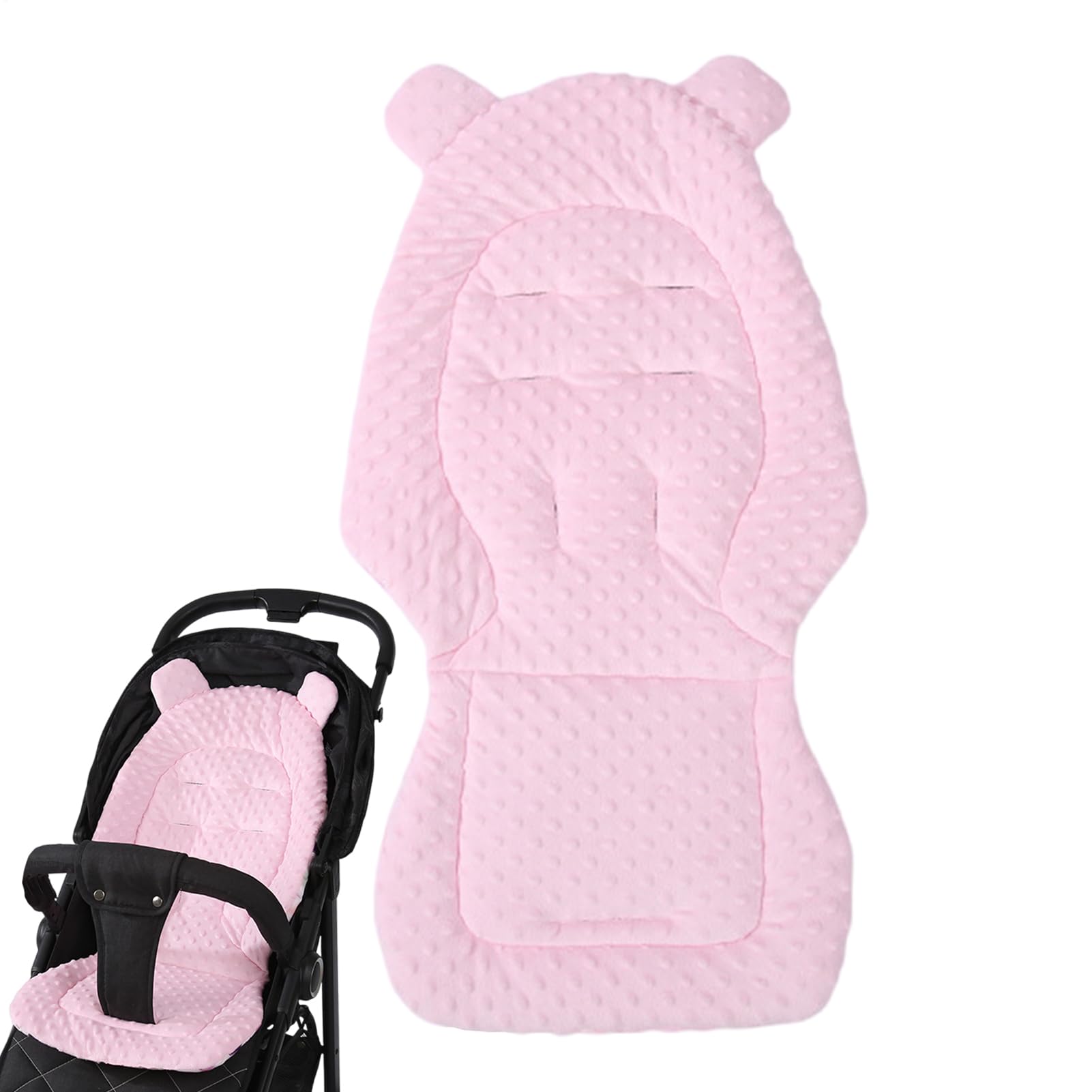 Baby Pushchair Seat Liners,Pram Liner Fit for Most Pushchairs Double-Sided Stroller Cushion Pad Blue, Pink, Grey