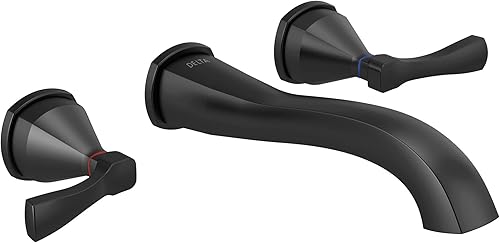 DELTA FAUCET T3576LF-BLWL Lav - Montaje en pared, negro mate Champagne bronce,Cromado,Mate negro,Inoxidable