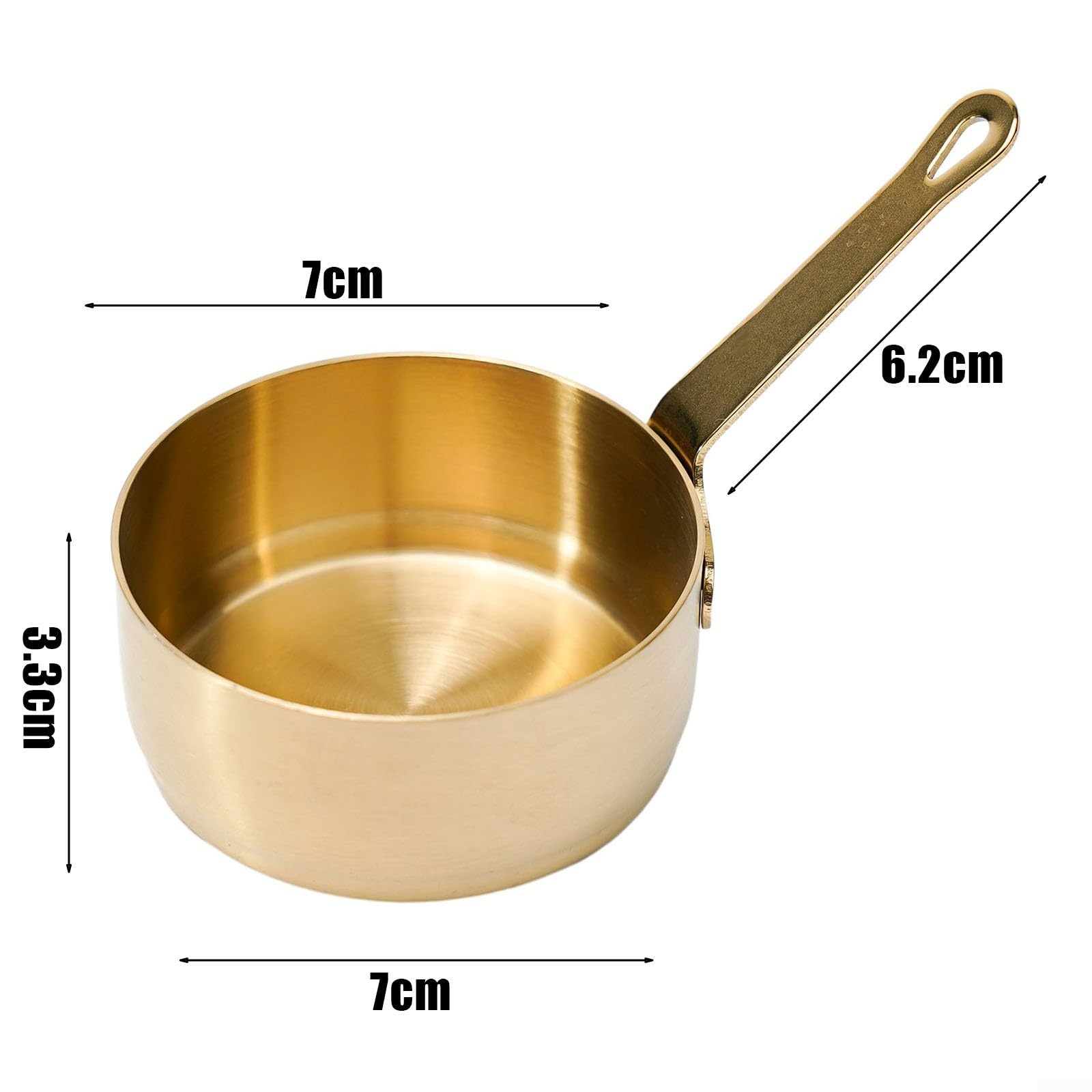 Mini Butter Warmer With Long Handle Induction Milk Warmer Pot Small Saucepan Sus316 Tri Ply Stainless Steel (300ml) I.160359531