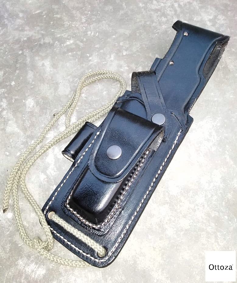 Ottoza Handmade Leather Knife Sheath Side Draw Knife Sheath Bushcraft