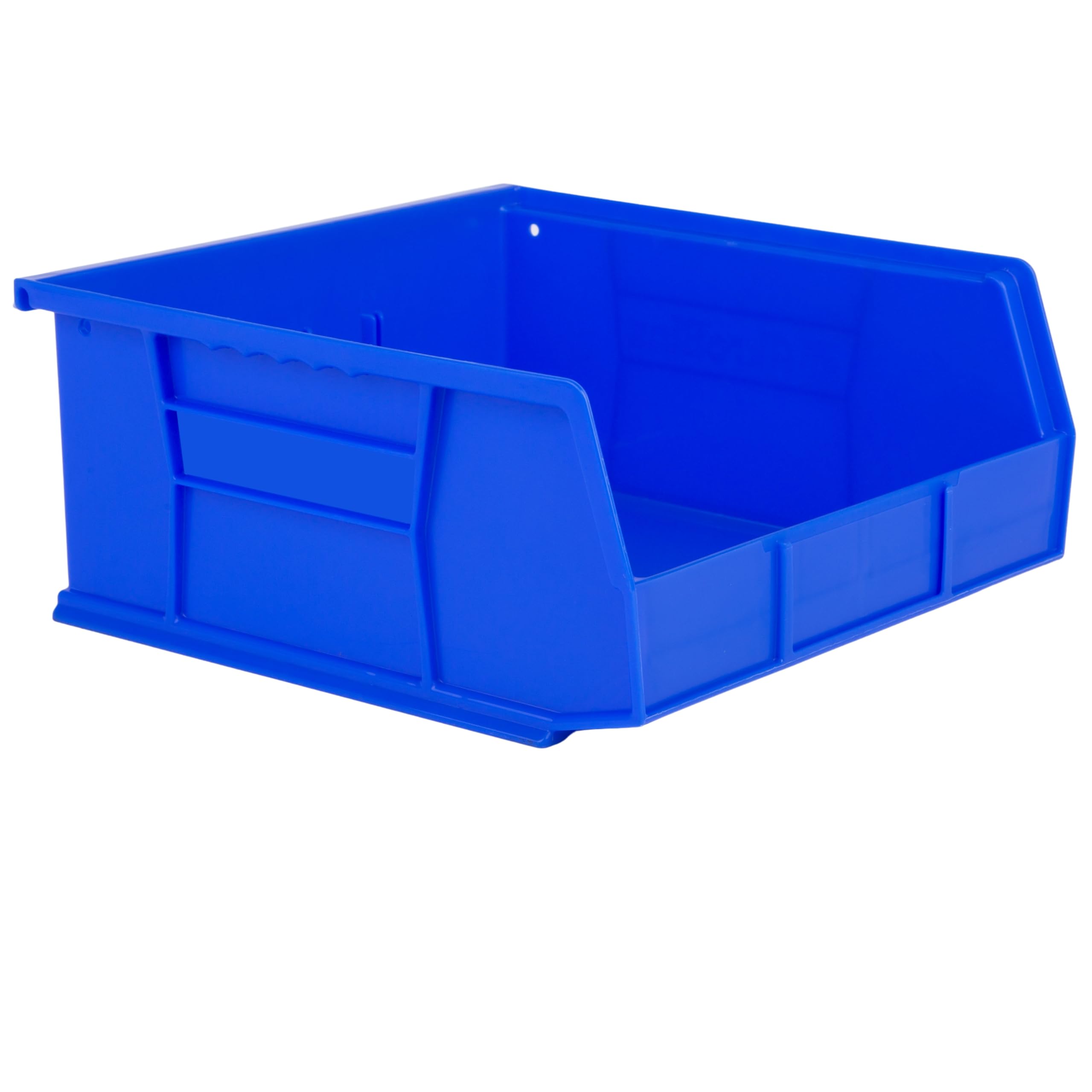 Hudson Exchange 11" x 11" x 5" Plastic Stackable Storage Bin and Hanging Container (Blue, 1 Pack)