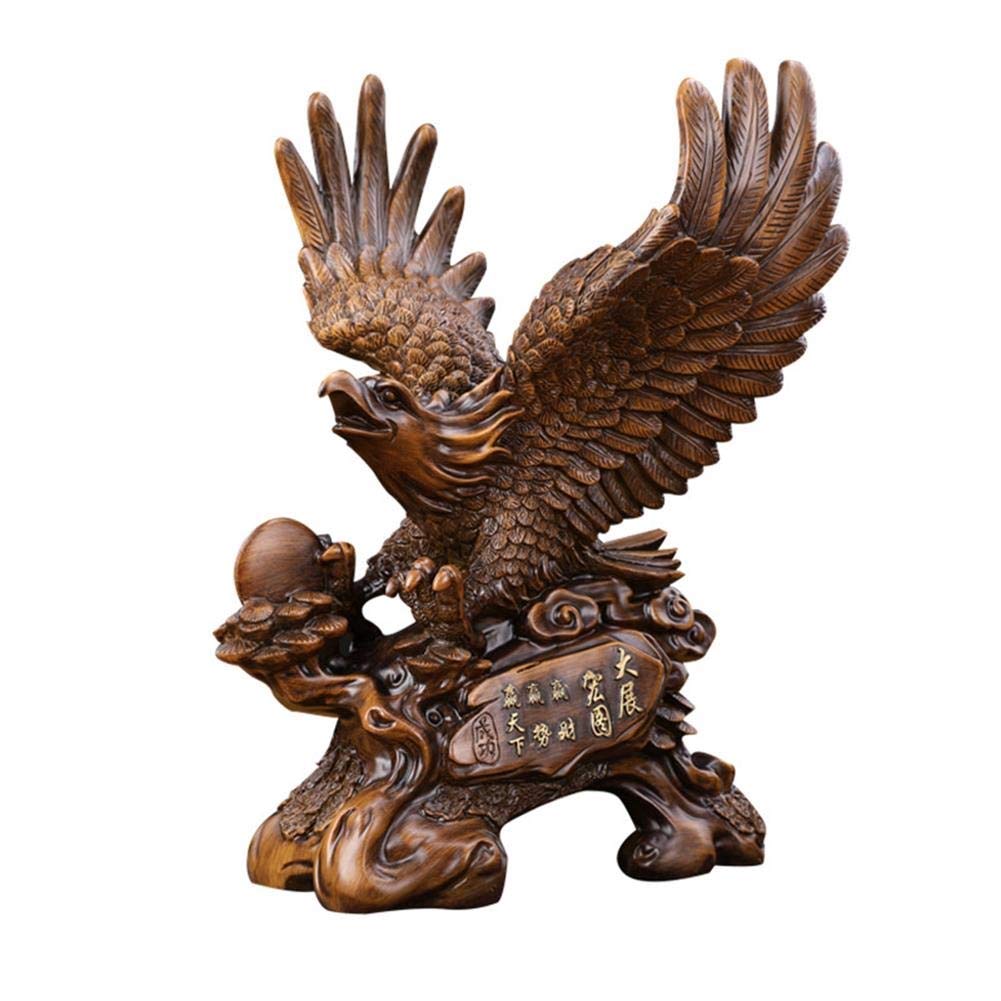 Statue d'aigle ornement de jardin figurine d'oiseau extérieur