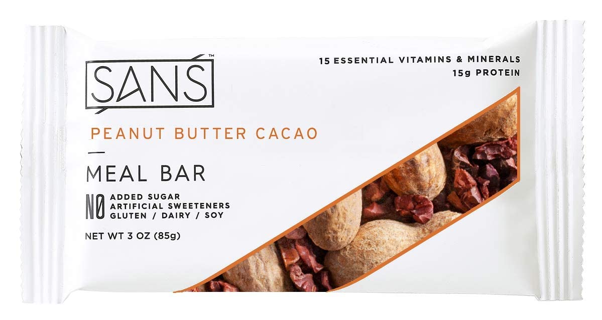 SANS Meal Replacement Protein Bar, Gluten Free, Healthy