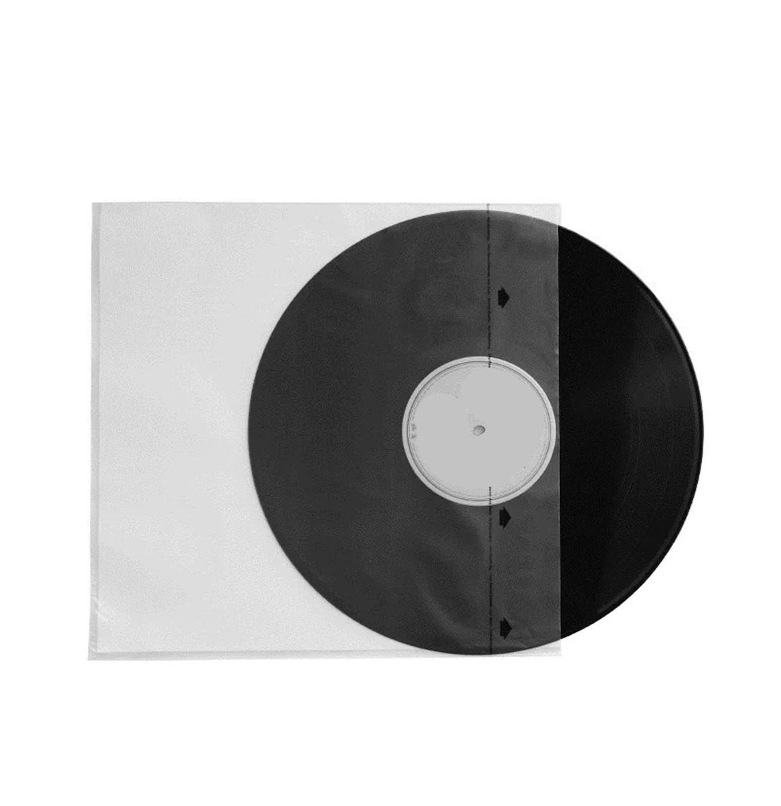 Copertine Interne per Dischi in Vinile 20 Buste for Dischi in Vinile LP in HDPE + Carta di Riso da 3,5 Mil, Maniche Interne antistatiche addensate for in 12 Pollici(Transparent No Words)
