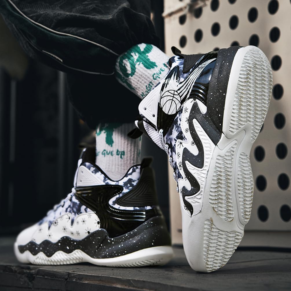 Męskie buty do koszykówki, buty sportowe, lekkie, oddychające, amortyzujące wstrząsy, męskie buty do koszykówki, do biegania, sportowe trampki, Mt D30, 44 EU