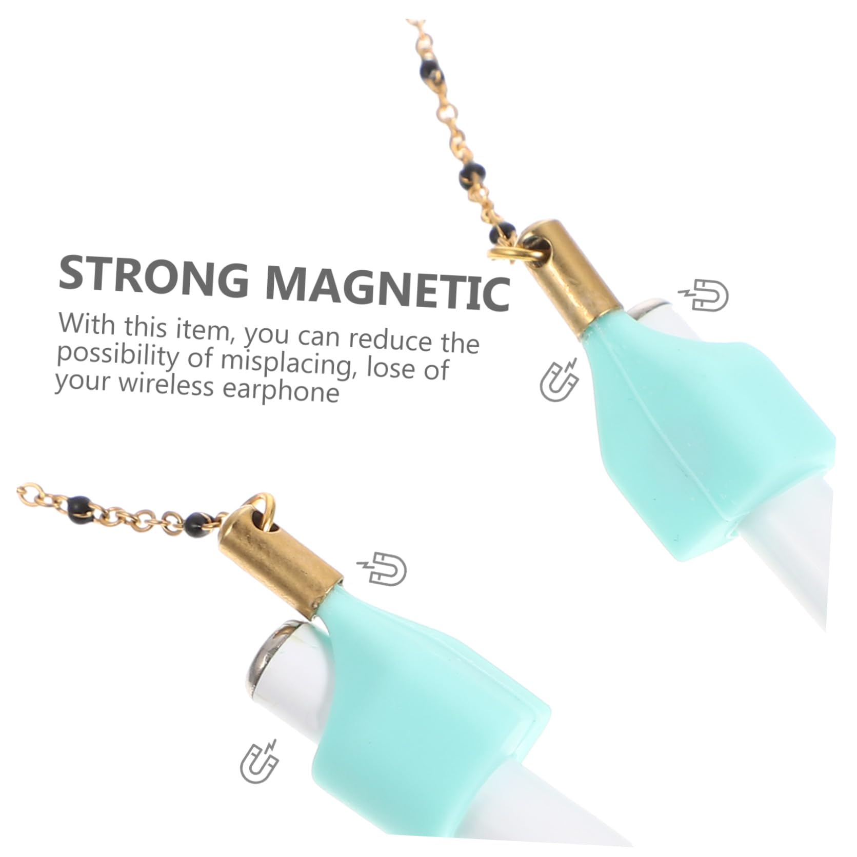 DOITOOL 5 Piezas Cadena Anti-perdida De Auriculares Cadena Conectada Al Auricular Entrenar Auriculares Inalámbricos Gel De Sílice Hombres y Mujeres Imán Fuerte Collar
