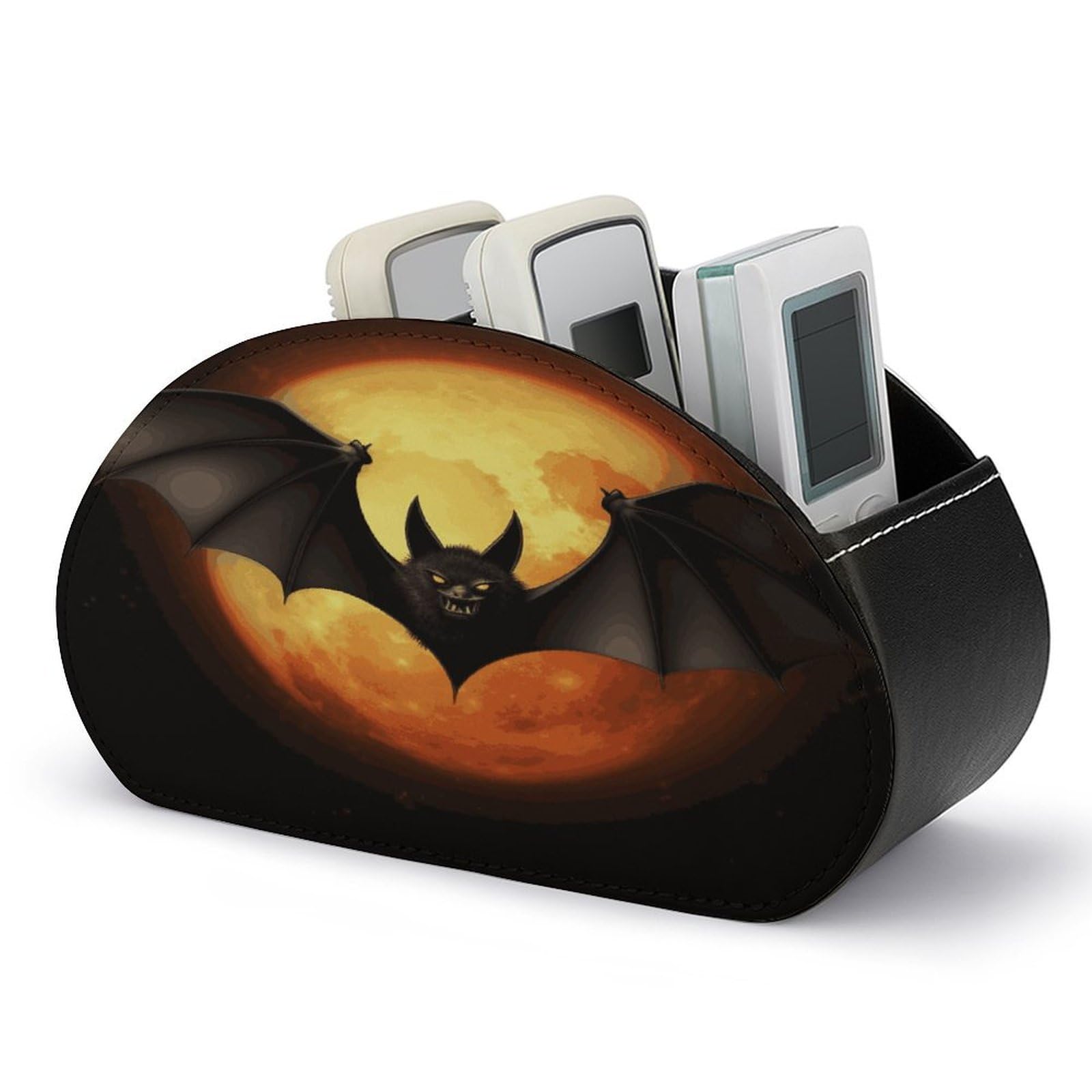 Btcowzrv Style Halloween Bat Remote Control Holder With 5 Compartments