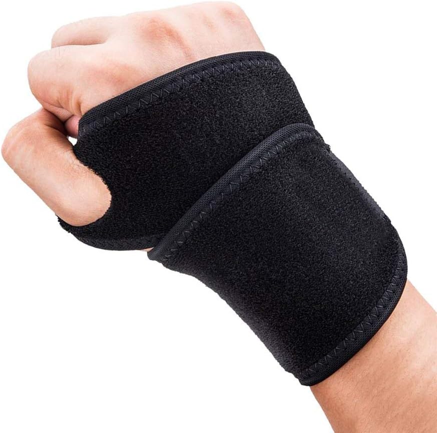 Dsoso 手首 サポーター 固定 保護 筋トレ けが防止 バンド 腱鞘炎 手首用ブラック ブラック ゴルフ 女性 男性 野球 バドミントン バスケ スポーツ用 正規品 テニス