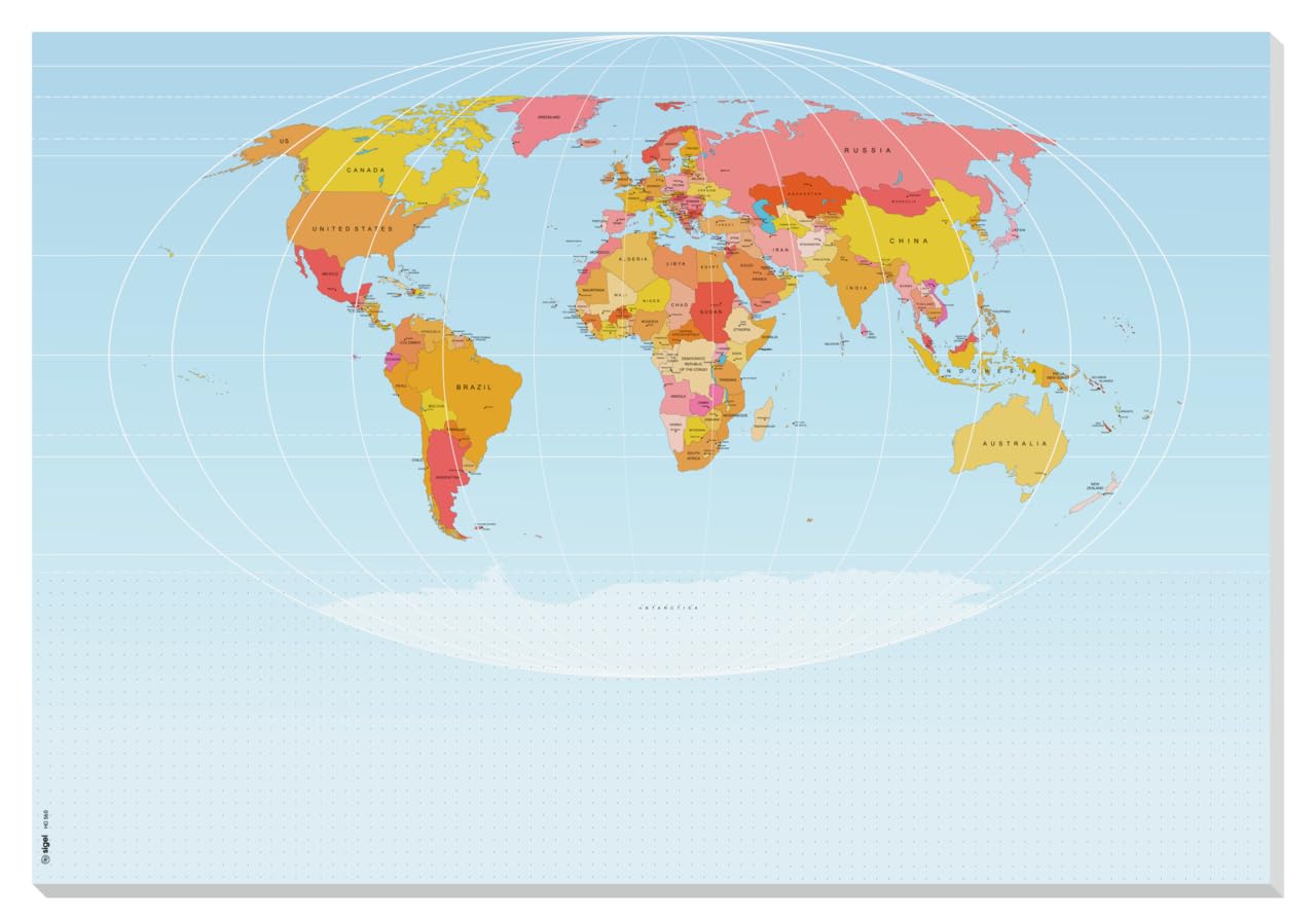 SIGEL Paper desk pad - World map - approx. A2 - 30 sheets HO560
