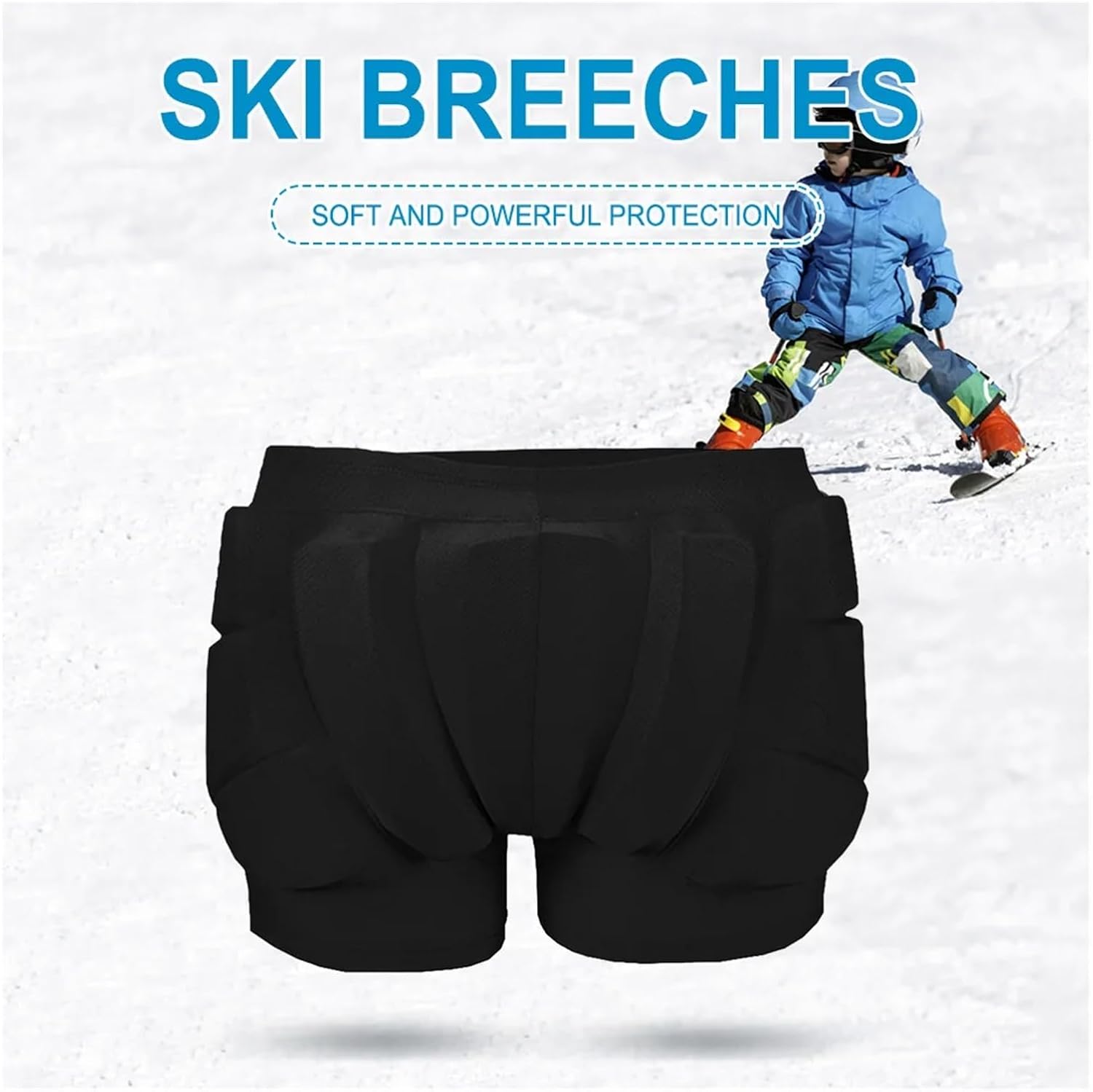 Padded Shorts Shock Absorb Kids Ski Gear Hip Butt Breathable Sports Pants Cycling Skate Protector(S)