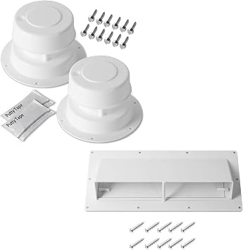 2 Pack, White RV Roof Vent Cover Kits and RV Range Hood Vent Cover for Camper