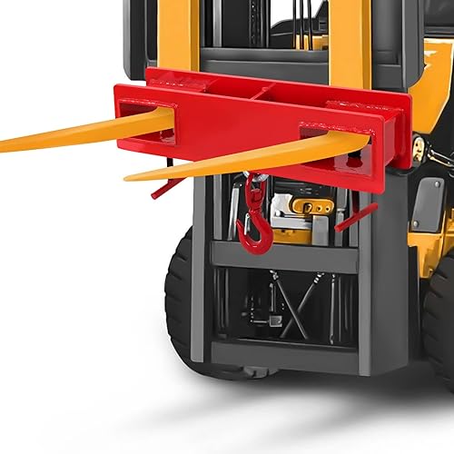 Miniatura 6 de Gancho de elevación para carretilla elevadora, 1 unidad, elevador de elevación de carretilla elevadora de capacidad de 4400 libras, grúa móvil roja