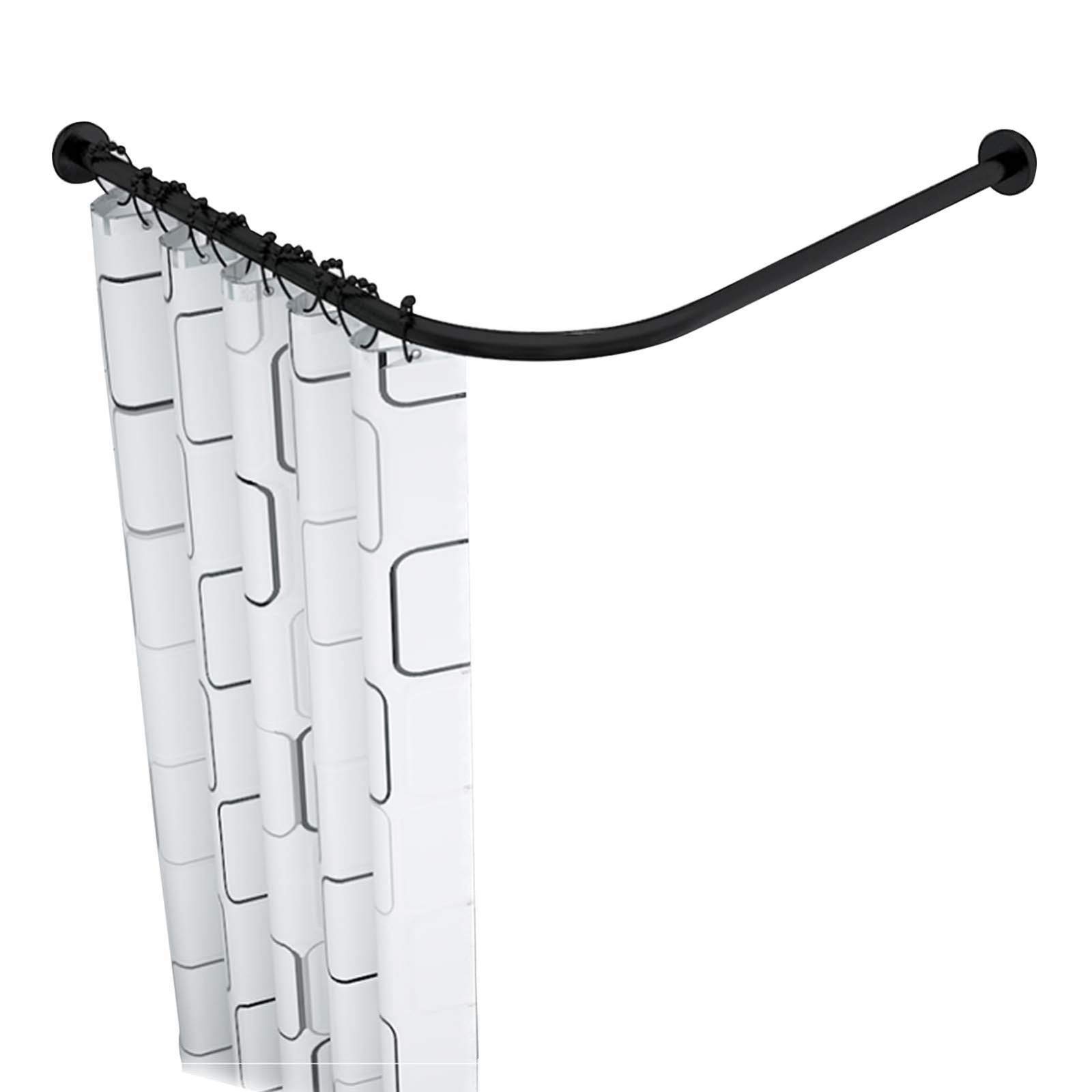 Buy Curve Shower Rod, Bathroom Corner Shower Pole No Drilling