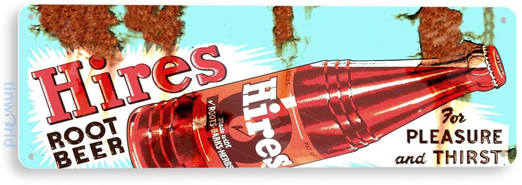 Amazon.com: Tinworld Tin Sign: Hires Root Beer Rustic Bottle Metal