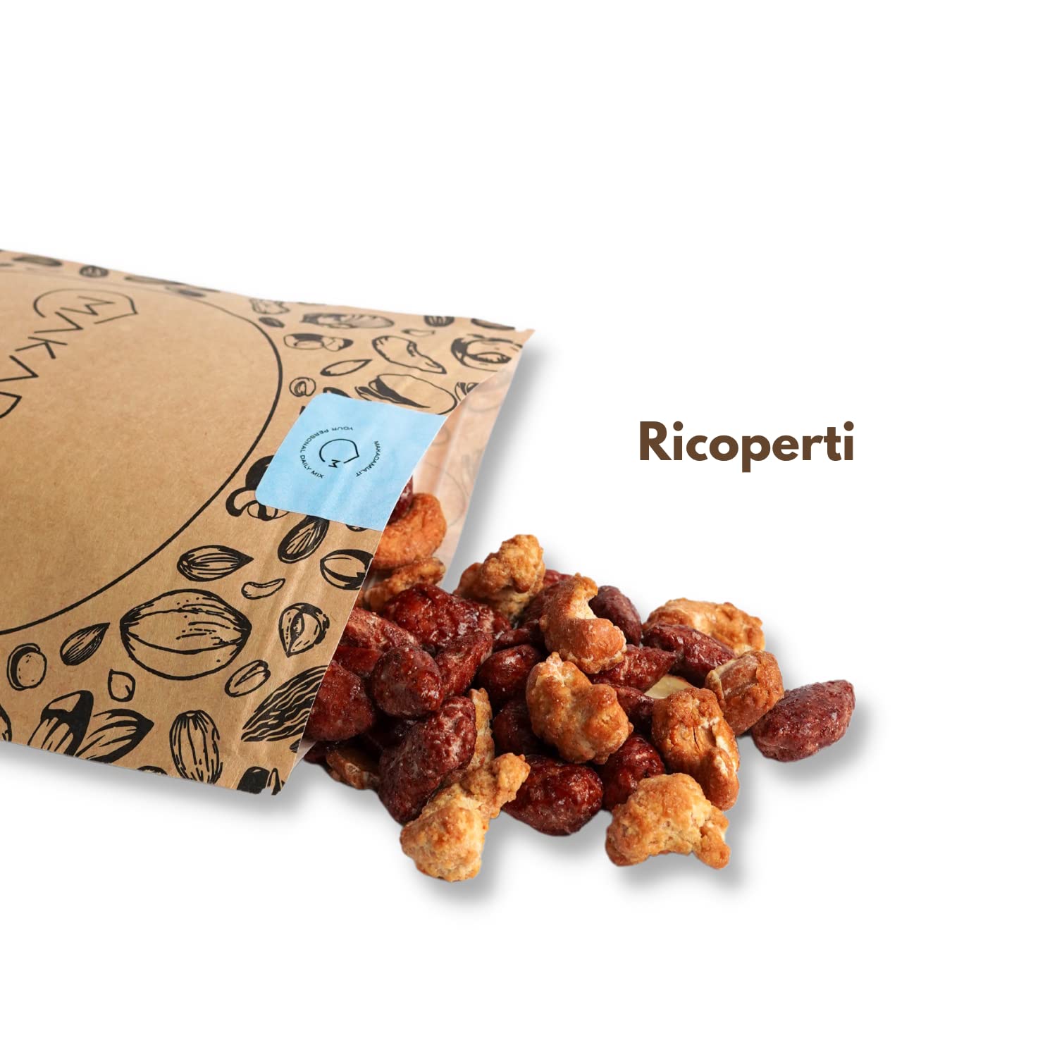 Makadamia - Bundle Ricoperti 200g - Mandorle Ricoperte, Nocciole Ricoperte, Noci Ricoperte, Anacardi Ricoperti da 200g, Arachidi Pralinati al miele 100g