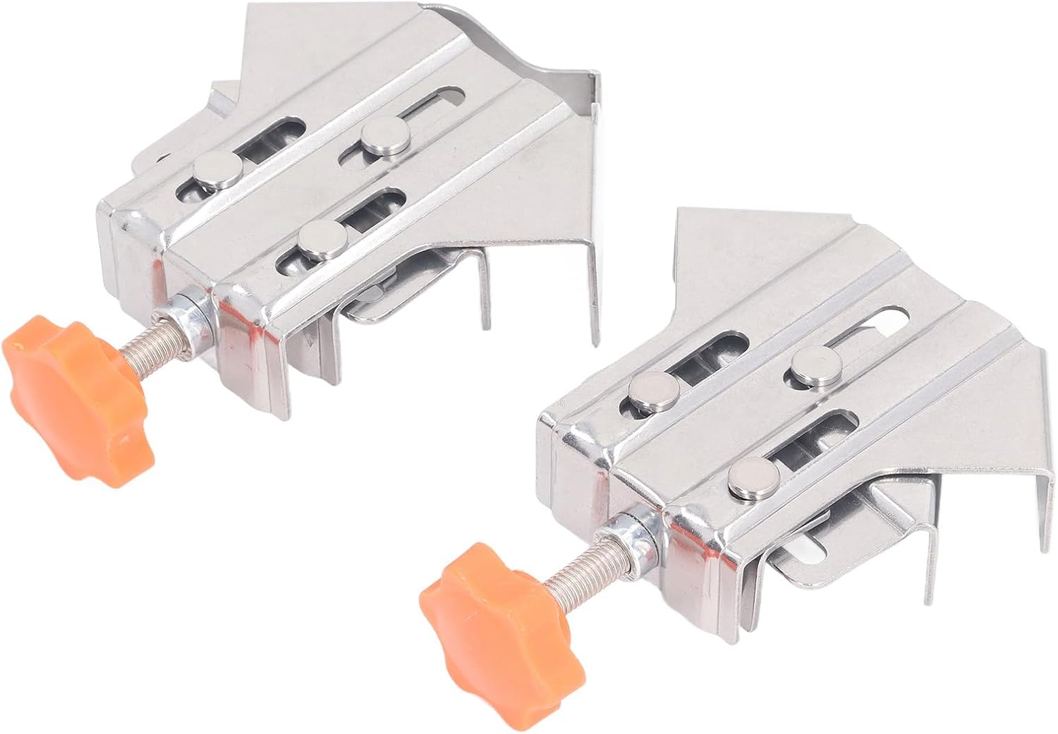 Yosoo Health Gear Right Angle Clamp 4Pcs Corner Clamp Set, Sturdy Stainless Steel Adjustable 90 Degree Right Angle Clamp Opened Closed Adjustable for Woodworking, Right Angle Clip Fixer Tools