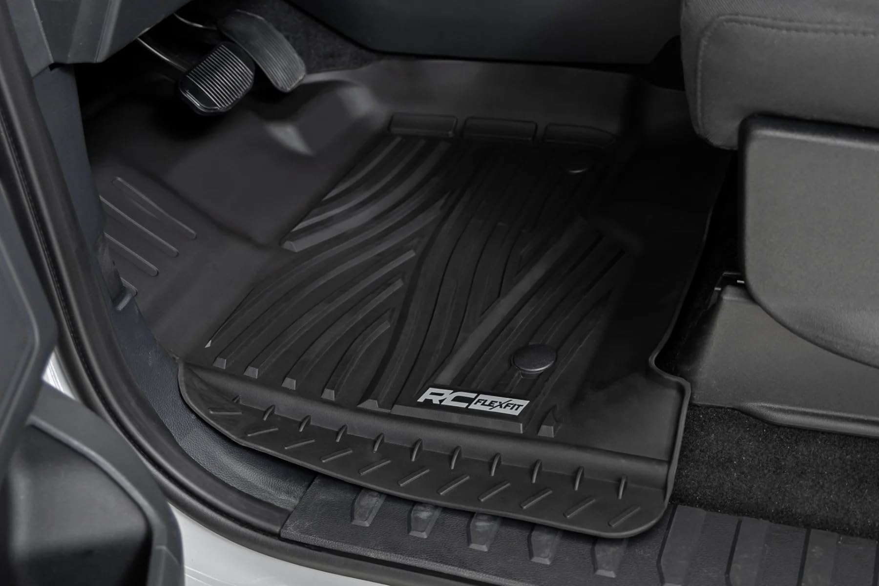 Rough Country Flex-Fit Front Floor Mats for Ford F-150 2015-25 Lightning 2022-25 Raptor 2017-25 Crew Cab - Custom — view 2