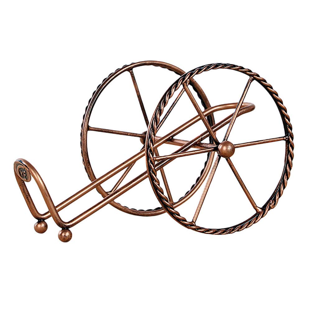 Casier à vin en métal marron pour bouteilles et décoration de table
