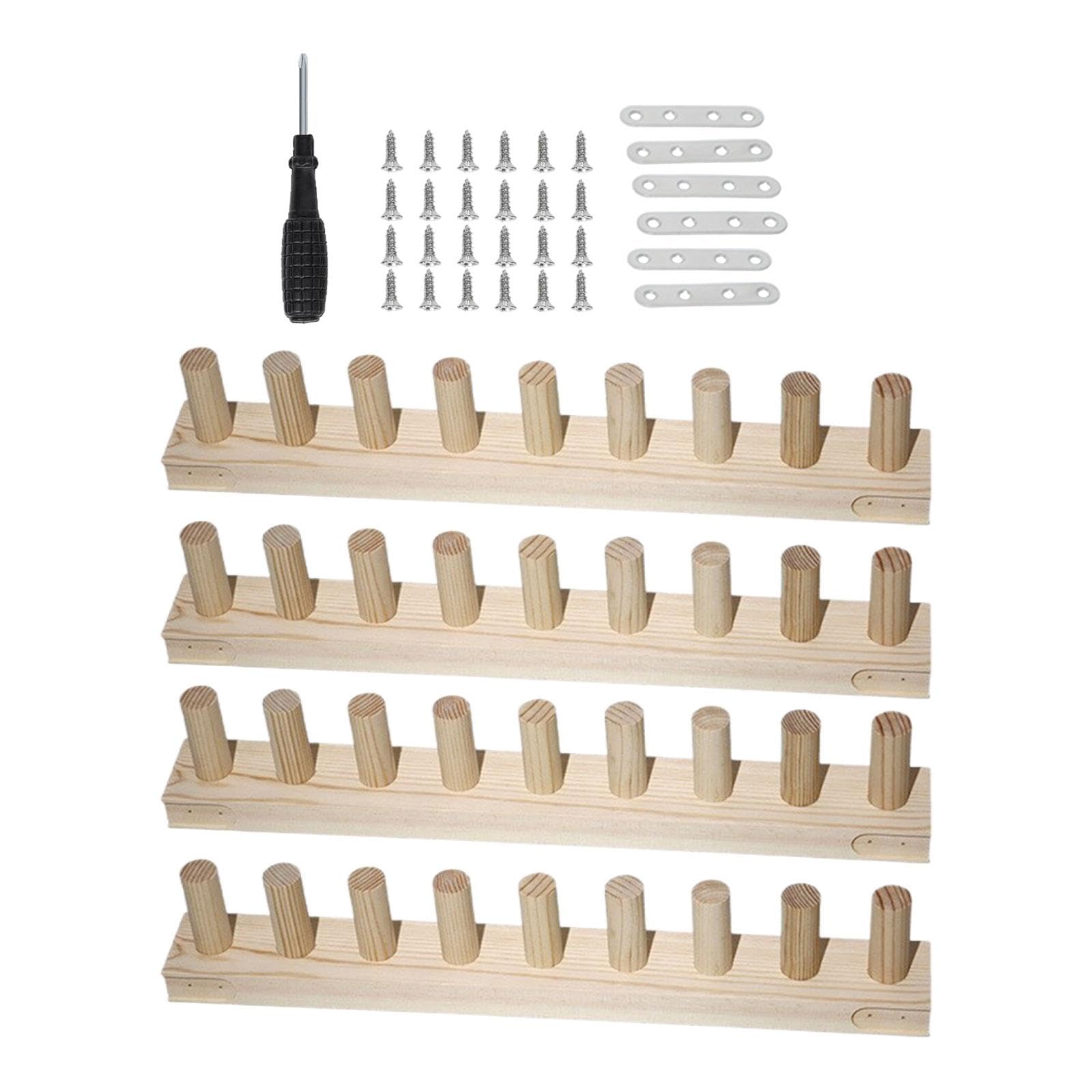 Strickrahmen Aus Holz, Einfach zu Bedienender Webrahmen für Große Decken, DIY Deckenrahmen, 4 Abschnitt
