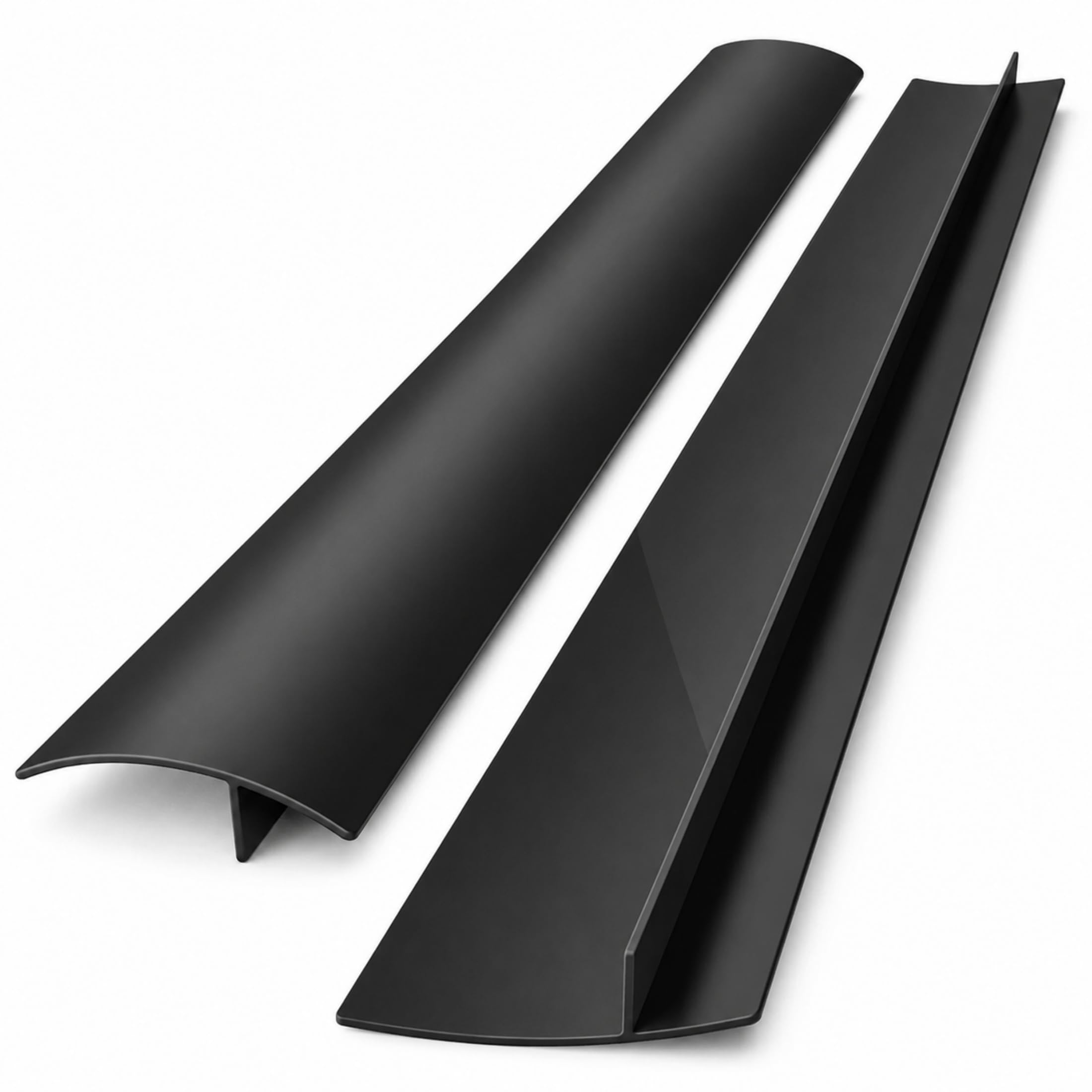 GJFWQC 2 Pack Silicone Stove Gap Covers, 25 Inch Black Strips