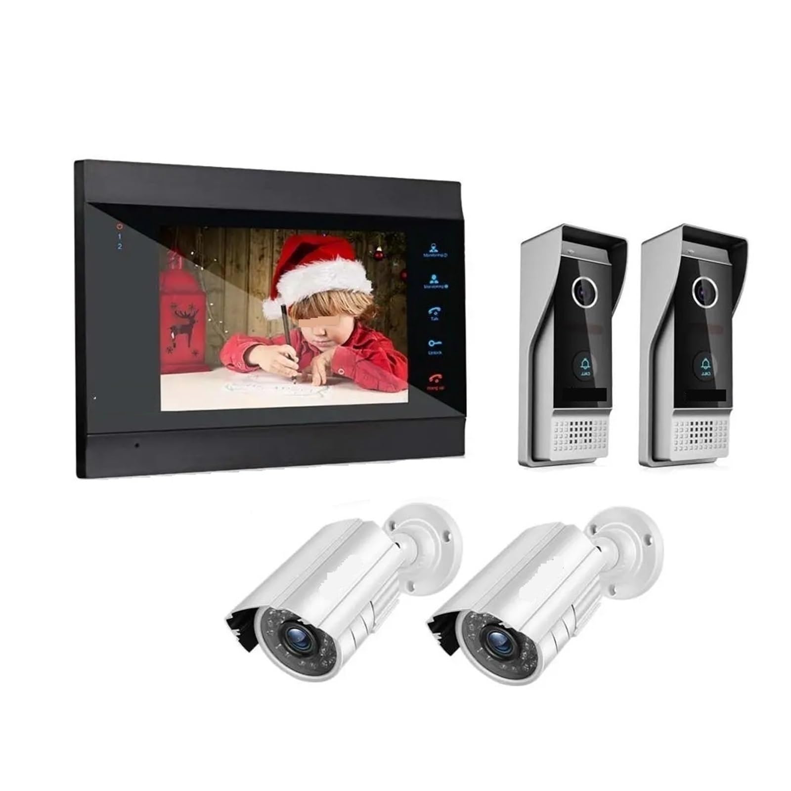 Interphone Système Vision Nocturne DELURA Caméra 1200tvl pour Maison et Bureau