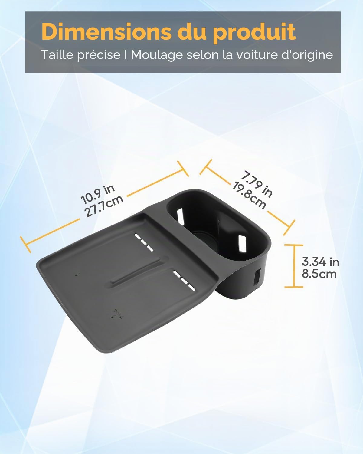 YEE PIN Pour Xpeng G6 EV 2025 2026 2027 Coussinets de protection pour chargeur sans fil avec porte-gobelet Boîte de rangement Porte-gobelet Organiseur de boîte à gants Nouveau G6 2026 Accessoires