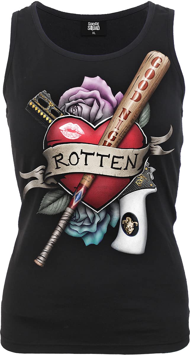 DC Comics - Harley Quinn - Rotten - Razor Back Top Black - M