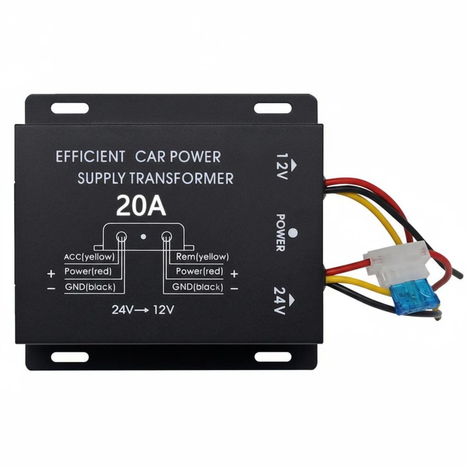 Overload Protection 24V to 12V Step-down Converter Stable Performance 24V to 12V Voltage Reducer Easy Installation Truck Voltage Reducer Auto-Recovery Function for Bus Drivers, Trucks, Buse-image-31