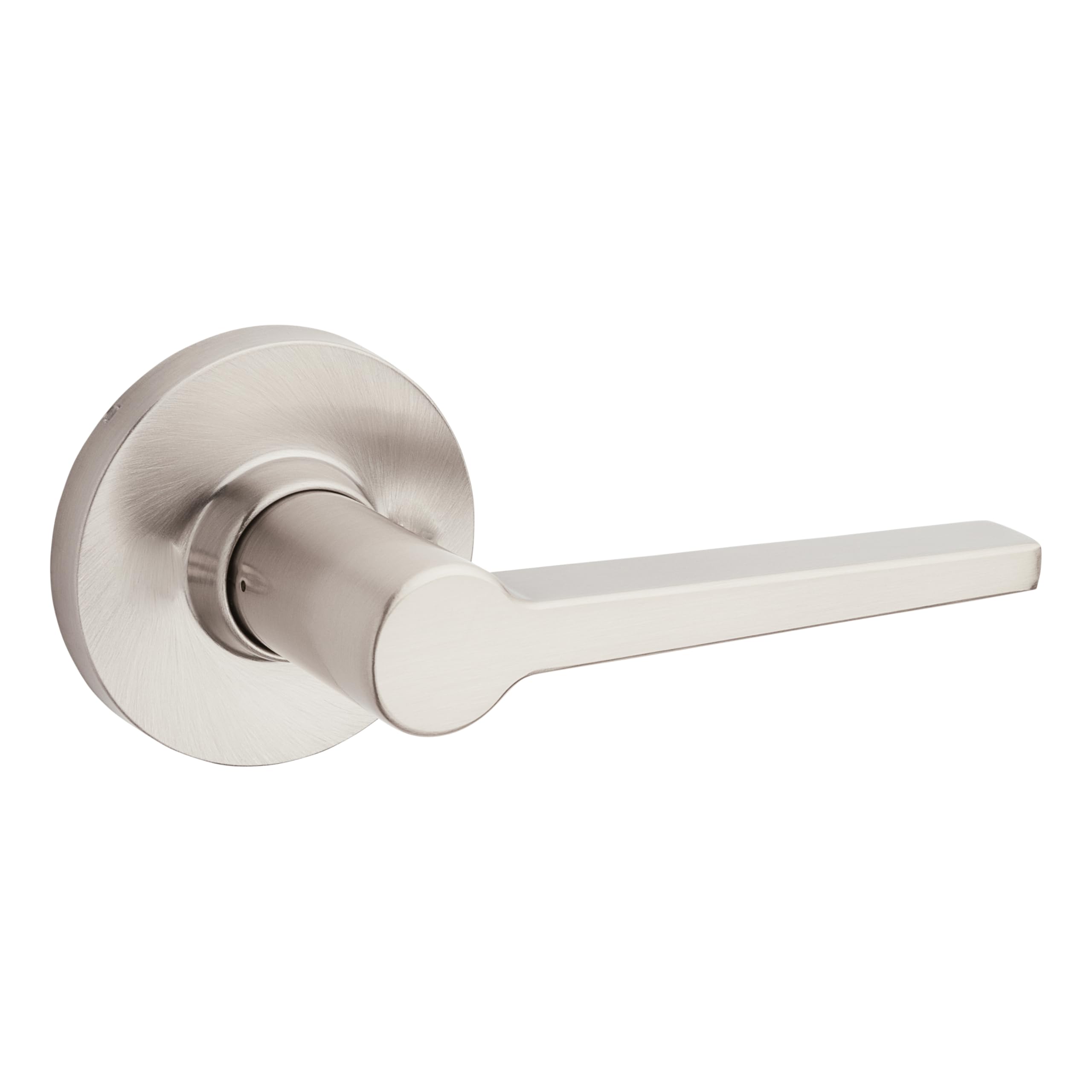 Safe Lock, Daylon Lever, Passage for Closet or Hallway Doors, Satin Nickel Finish