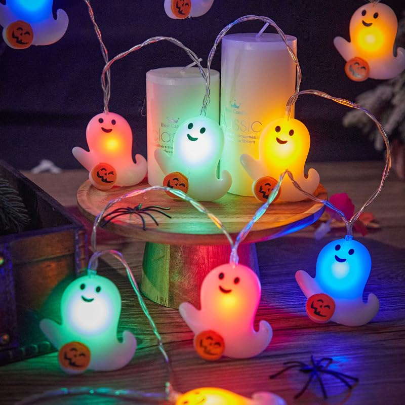 zhonghua Ghost String Lights, 6M 40LED Ghost Fairy Light Indoor Fairy String Lights Outdoor Battery (Multicolor)