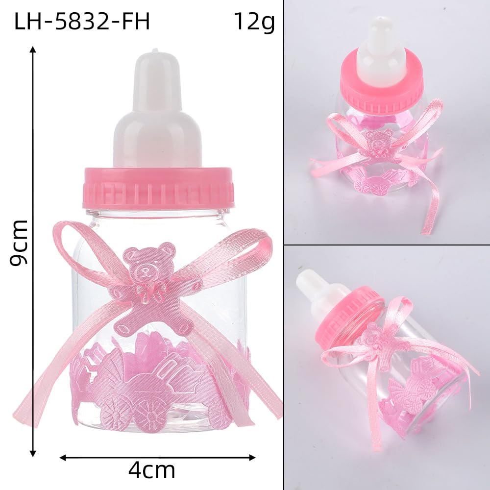Babyshower mini fiolki na smoczek, mini realistyczne buteleczki, mały dekoracyjny smoczek jako prezent, dekoracja na baby shower, słodkie cukierki i czekoladowe buteleczki na imprezy dla chłopców i