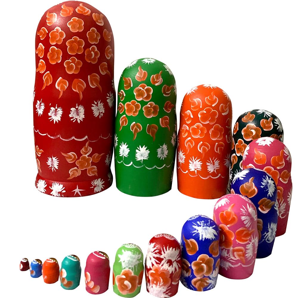 Poupées Russes Matriochka Rouges Faites Main Par Orlova - Pièce Unique Artisanale