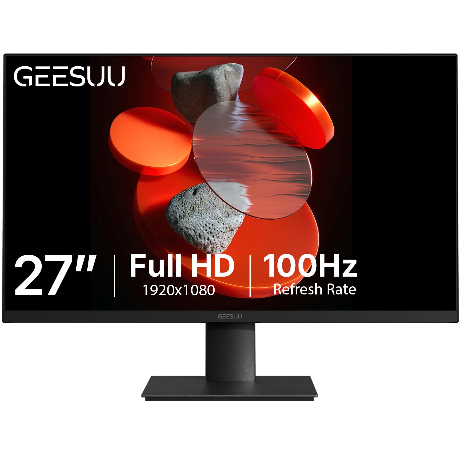 27 Inch Computer Monitor, PC Gaming Monitors 144Hz, 5ms, FHD 1080p, Eye-Care Screen, Lowblue, 99% sRGB, VESA 75x75mm, HDMI 2.0 & DP 1.2
