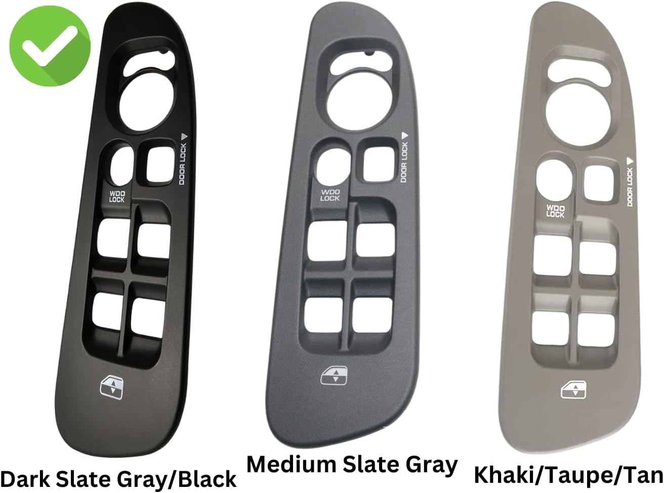 SWITCHDOCTOR Window Master Switch & Bezel Set for 2002, 2003, 2004, 2005, 2006, 2007, 2008 Dodge Ram (Quad Cab, Crew) (Black Bezel)