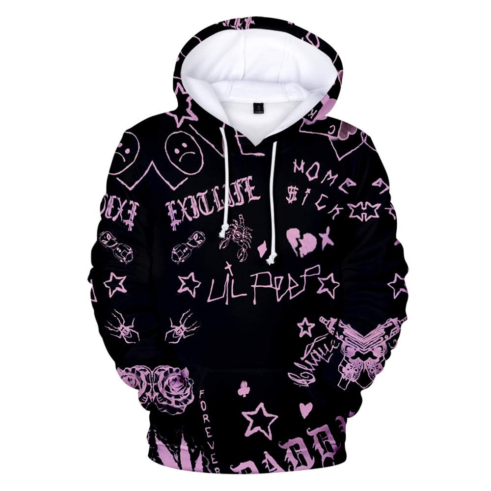 Rapper 3D Hoodie Love Printed Sport Hip Hop Sweatshirt Pocket Pullover Tops