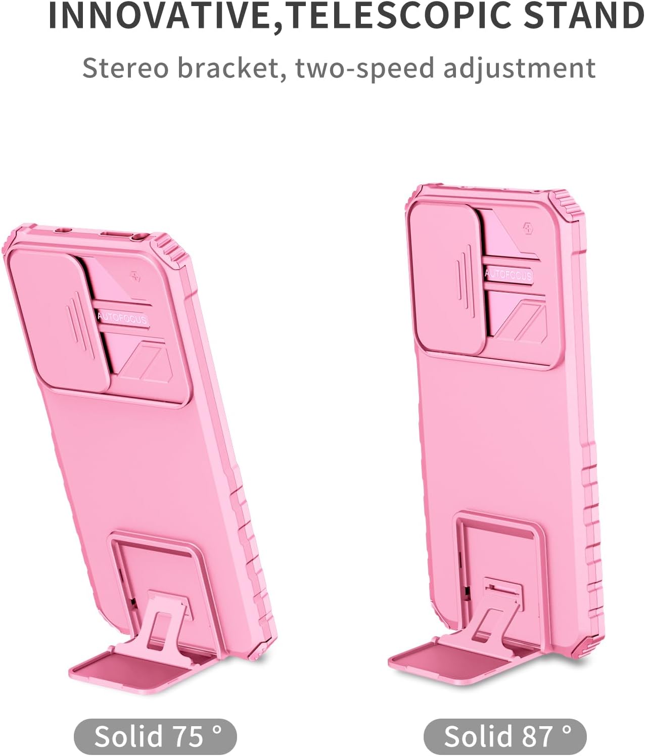 Asuwish Phone Case for Xiaomi Redmi Note 11S/11 4G with Tempered Glass Screen Protector and Slide Camera Cover Kickstand Stand Slim Protective Cell Accessories Redme Note11 S Note11S Women Men Pink - Image 3