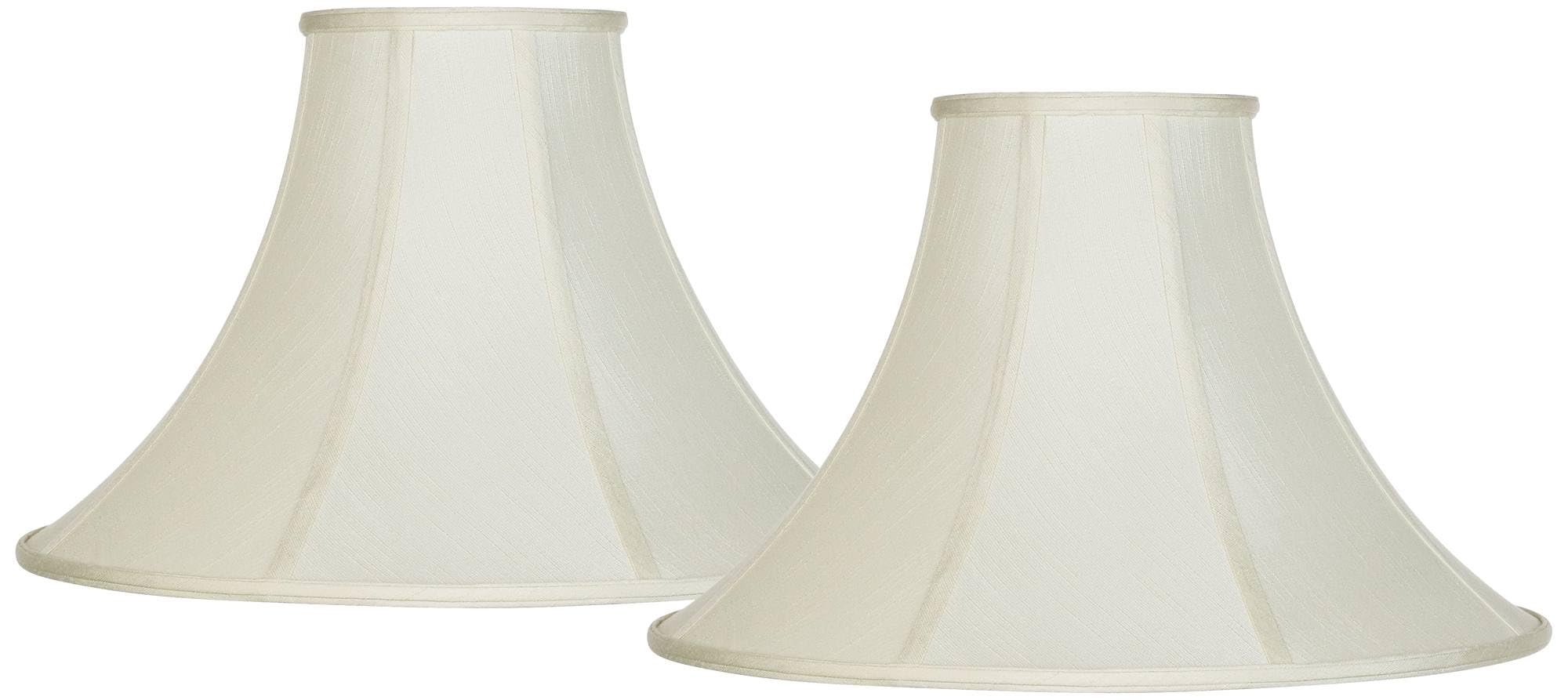 Springcrest Imperial Shade Set Of 2 Bell Lamp Shades Cream Medium 7" Top X 16" Bottom X 12" High Spider Replacement Harp And Finial Fitting At Foxvalley Mall In Aurora, IL