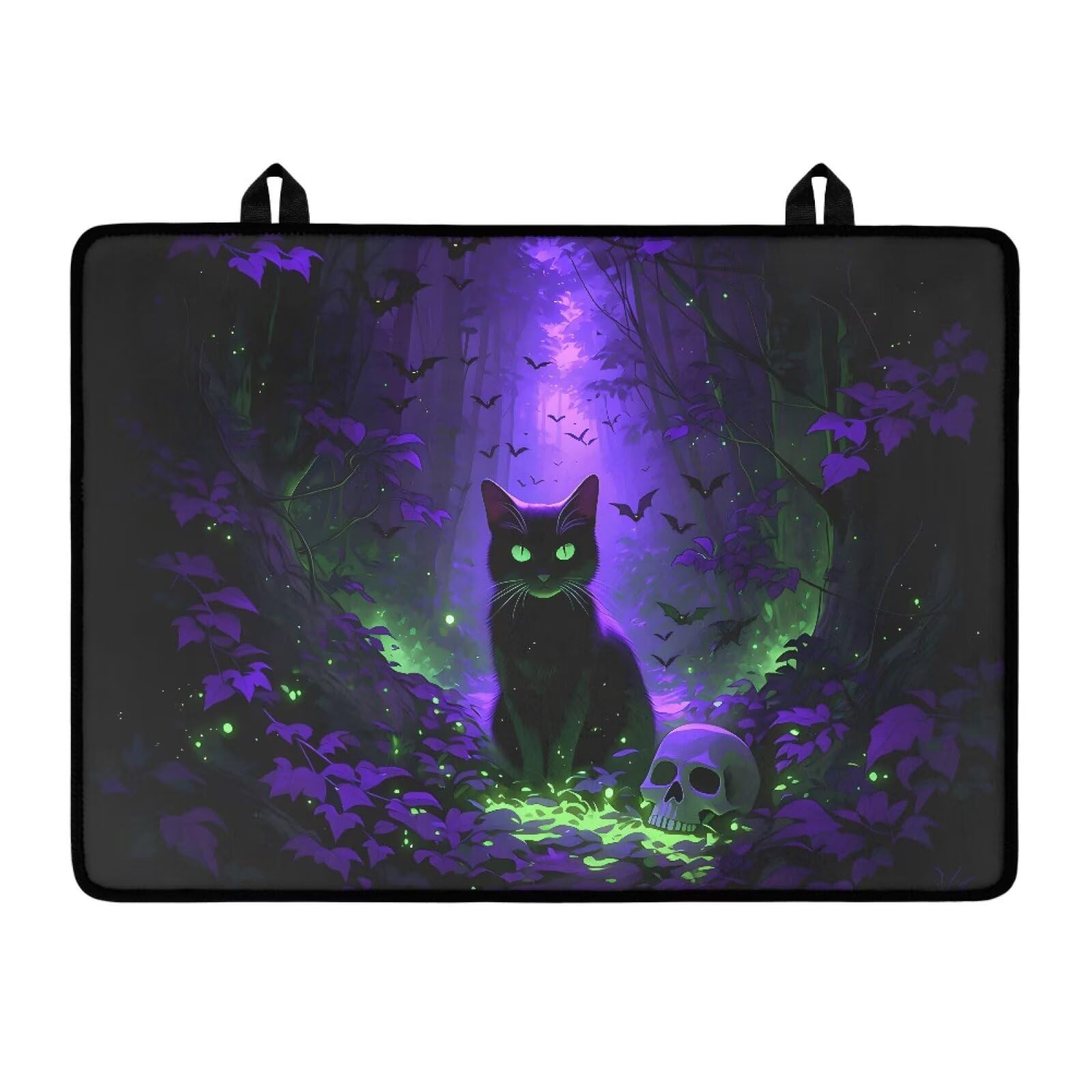 Gothic Black Cat Stove Top Covers for Gas Burners, Wear Resistant Electric Stove Top Cover, Anti Scalding Flat Range Stovetop Protector, Thick Dish Drying Mat, Easy to Clean