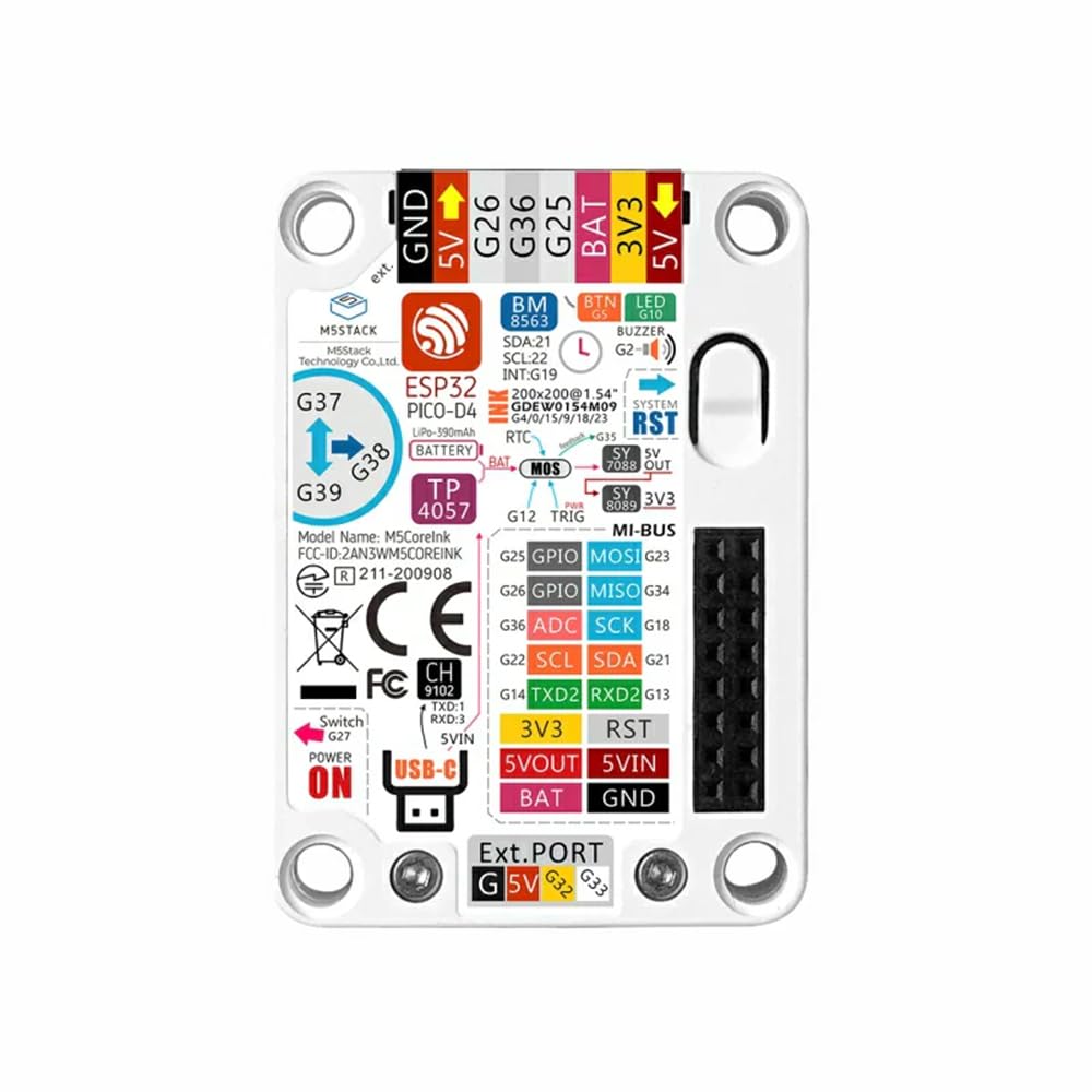 Amazon.co.jp: M5Stack CoreInk 開発キット (1.5インチ Eink
