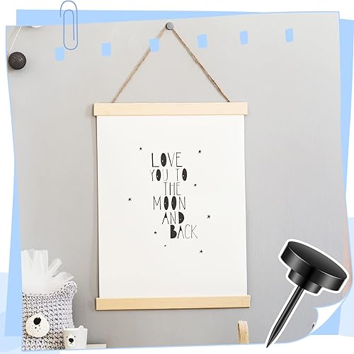 Miniatura 4 de 30 alfileres de empuje, tachuelas de metal para colgar fotos de fotos, alfileres de pared para tablero, pósteres de boletines, mapas, tachuelas de