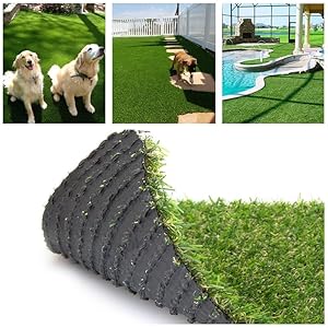 Petgrow Artificial Synthetic Grass Turf,0.8″ Pile Height Indoor Outdoor Pet Dog Artificial Grass Mat Rug Carpet for Garden Backyard Balcony